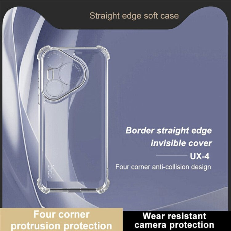 IMAK UX-4 Series Clear Phone Case for Huawei Pura 70 Four Corner Shockproof TPU Back Cover