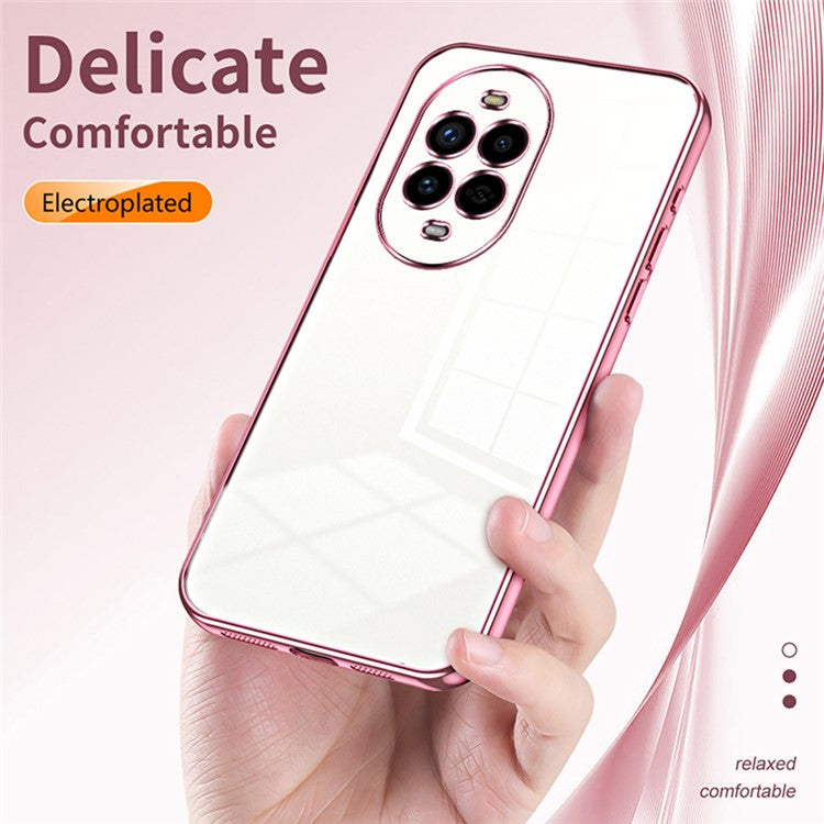 For Huawei nova 13 Pro 5G Case Electroplating Frame Soft TPU Phone Cover - Silver