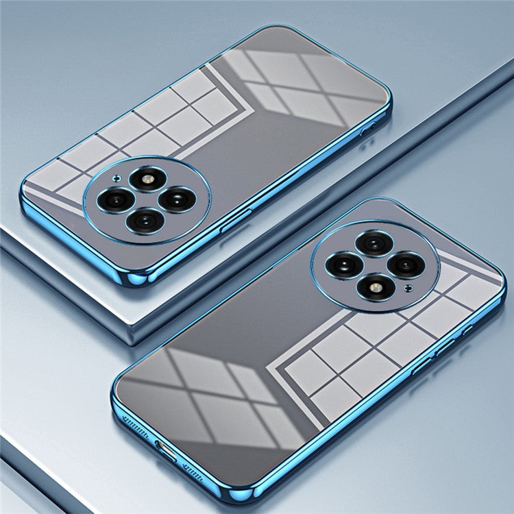 For OnePlus 13 Case Electroplating Frame Soft TPU Phone Cover - Blue