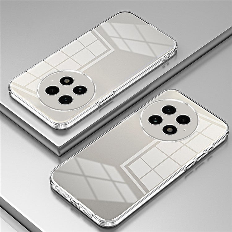 For OnePlus 13 Case Electroplating Frame Soft TPU Phone Cover - Transparent