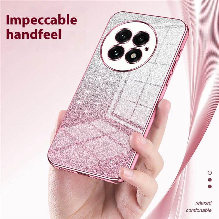 For OnePlus 13 Case Electroplating Gradient Glitter TPU Phone Cover - Pink