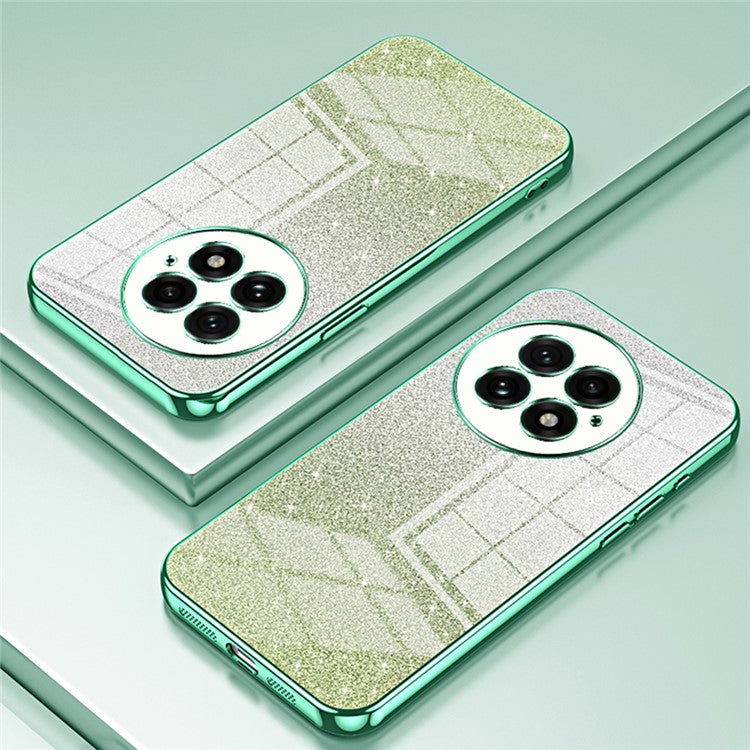 For OnePlus 13 Case Electroplating Gradient Glitter TPU Phone Cover - Green