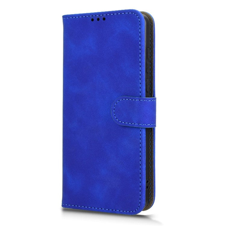 For OnePlus 13 Leather Case Skin-Feel Anti-Drop Wallet Flip Phone Cover - Blue
