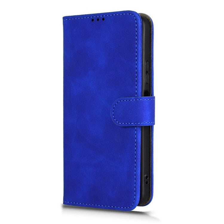 For Infinix Hot 50 Pro+ 4G Leather Case Skin-Feel Anti-Drop Wallet Flip Phone Cover - Blue