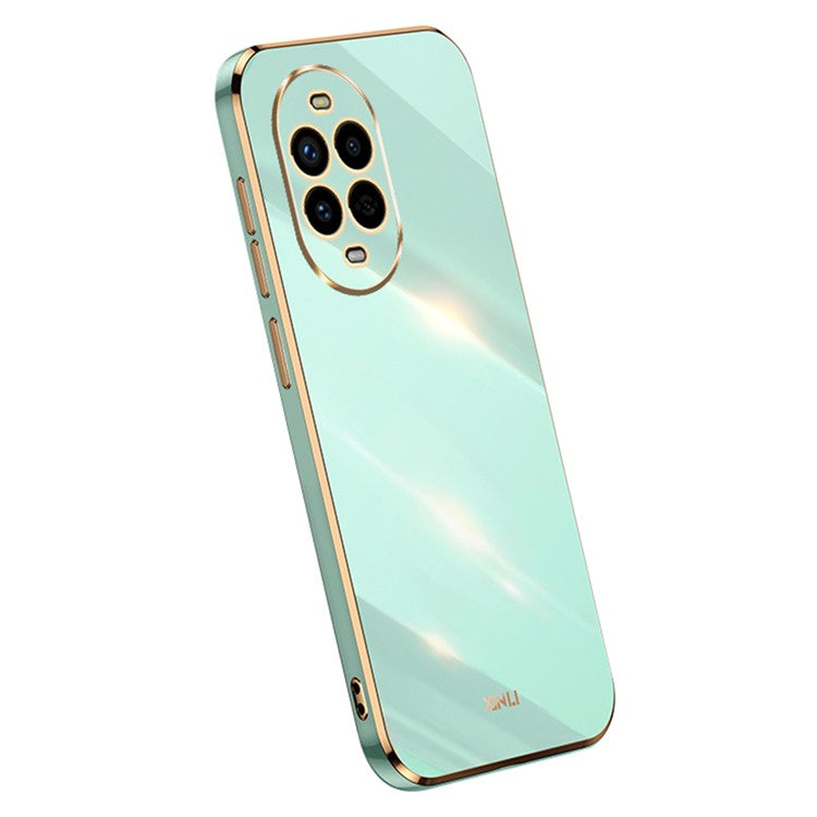 XINLI For Huawei nova 13 Pro 5G Case TPU Phone Cover with Electroplating Frame - Cyan