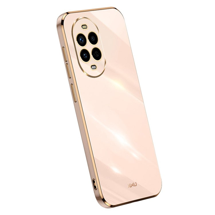 XINLI For Huawei nova 13 Pro 5G Case TPU Phone Cover with Electroplating Frame - Pink