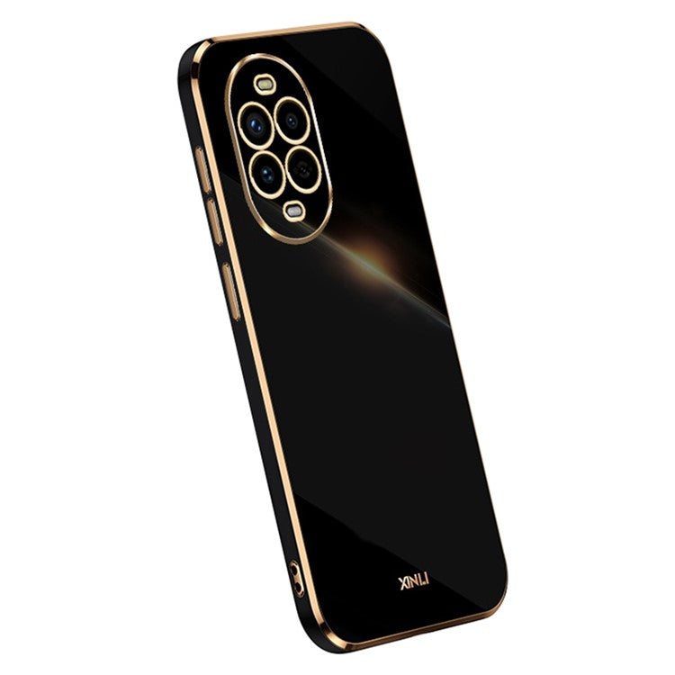 XINLI For Huawei nova 13 Pro 5G Case TPU Phone Cover with Electroplating Frame - Black