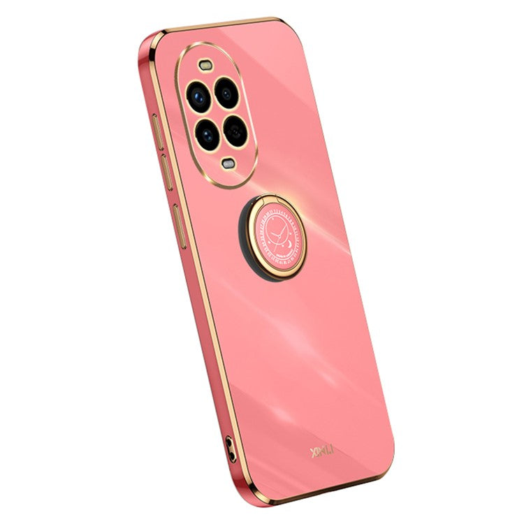 XINLI For Huawei nova 13 Pro 5G Case Ring Kickstand Electroplating TPU Phone Cover - Red