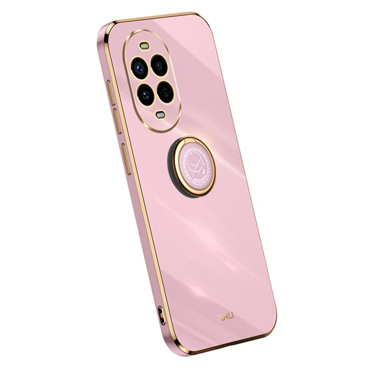 XINLI For Huawei nova 13 Pro 5G Case Ring Kickstand Electroplating TPU Phone Cover - Purple