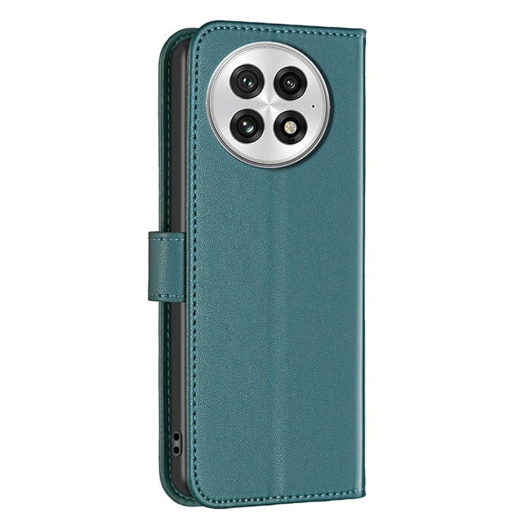 BINFEN COLOR BF17 For OnePlus 13 Case Wallet Folio Flip Leather Cover - Green