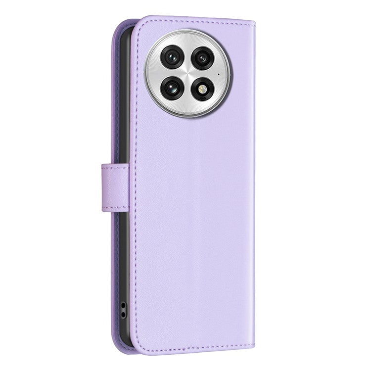 BINFEN COLOR BF17 For OnePlus 13 Case Wallet Folio Flip Leather Cover - Purple