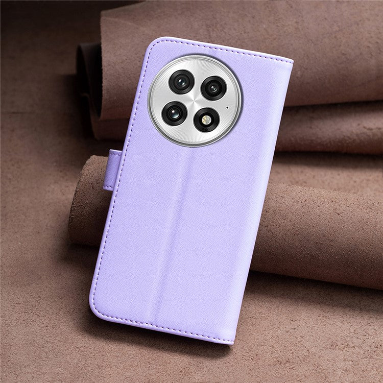BINFEN COLOR BF17 For OnePlus 13 Case Wallet Folio Flip Leather Cover - Purple