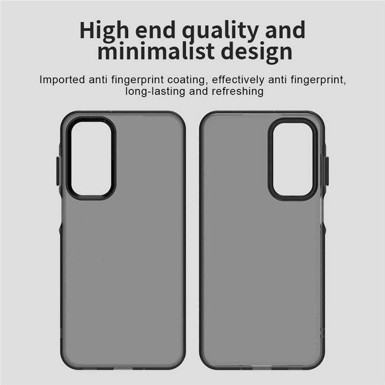 For Samsung Galaxy A16 5G / A16 4G Case PC+TPU+PET Matte Anti-Drop Phone Back Cover - Black