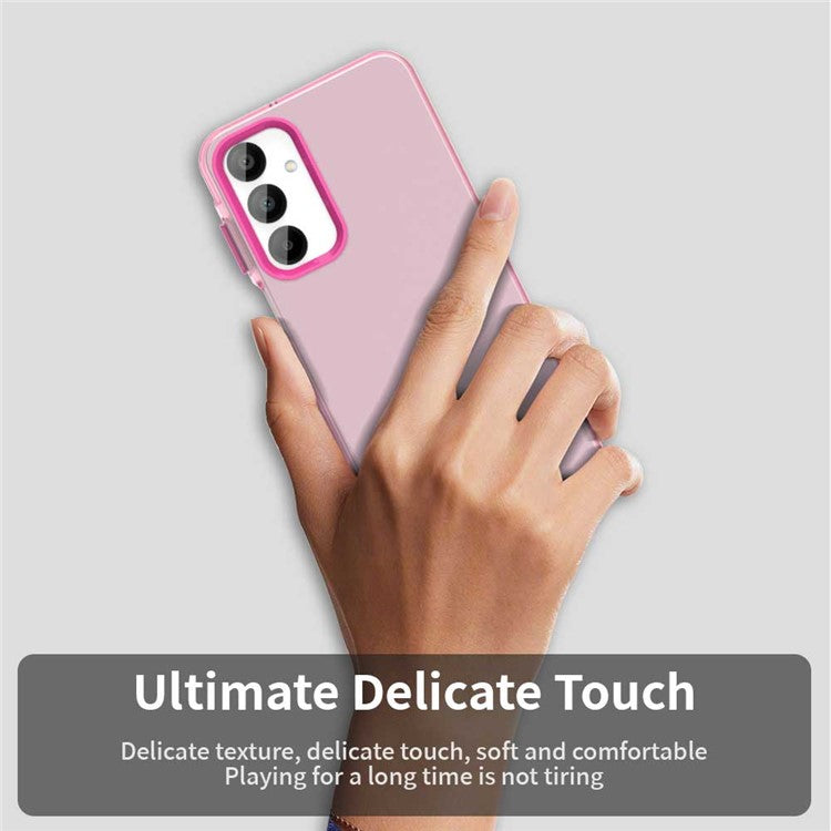 For Samsung Galaxy A16 5G / A16 4G Case PC+TPU+PET Matte Anti-Drop Phone Back Cover - Red