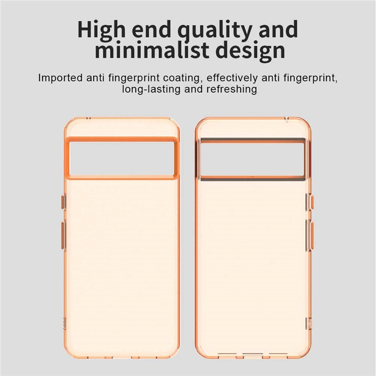 For Google Pixel 8a Case PC+TPU+PET Matte Anti-Drop Phone Back Cover - Orange