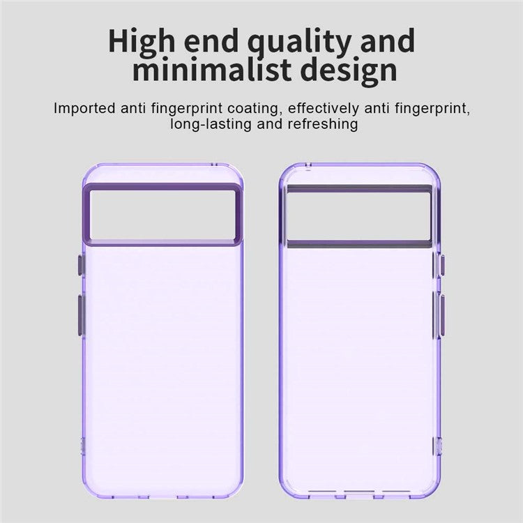 For Google Pixel 8 Case PC+TPU+PET Matte Anti-Drop Phone Back Cover - Purple