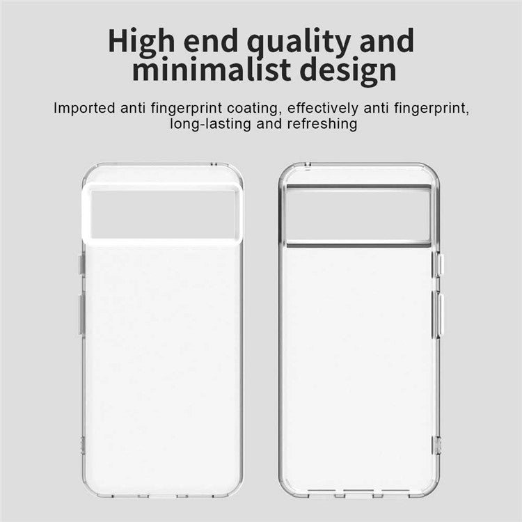 For Google Pixel 8 Case PC+TPU+PET Matte Anti-Drop Phone Back Cover - White
