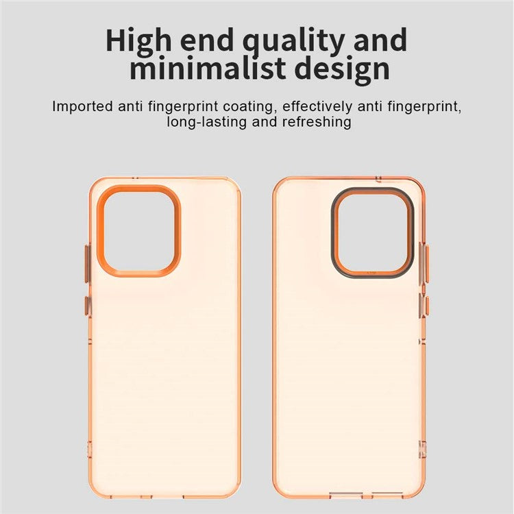 For Motorola Edge 50 Neo 5G / S50 5G Case PC+TPU+PET Matte Anti-Drop Phone Back Cover - Orange