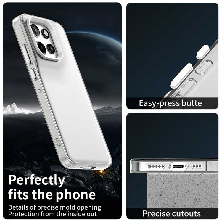 For Motorola Edge 50 Neo 5G / S50 5G Case PC+TPU+PET Matte Anti-Drop Phone Back Cover - White