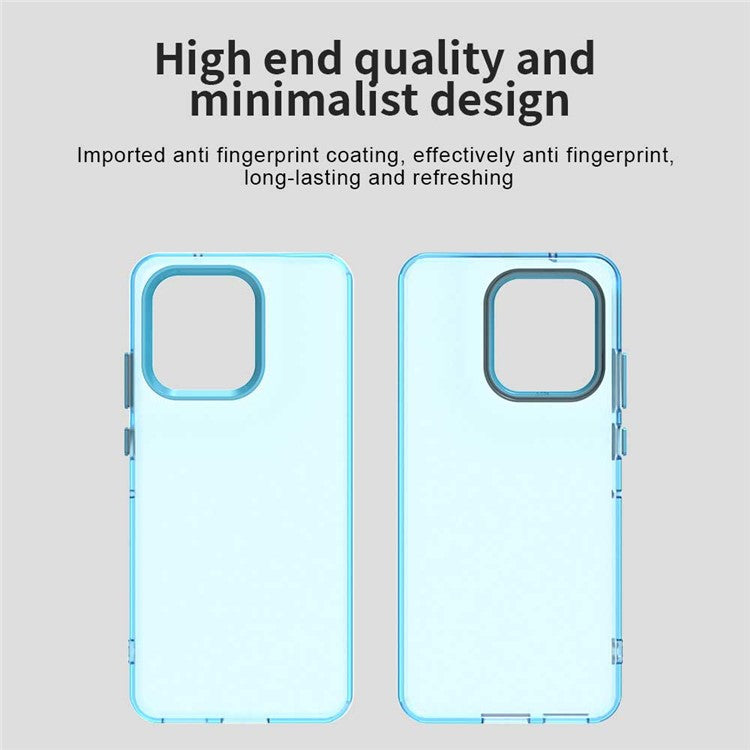 For Motorola Edge 50 Neo 5G / S50 5G Case PC+TPU+PET Matte Anti-Drop Phone Back Cover - Blue