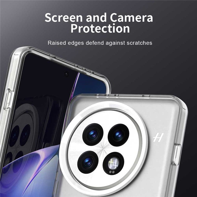 For OnePlus 13 Case PC+TPU+PET Matte Anti-Drop Phone Back Cover - White