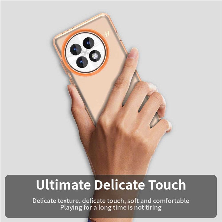 For OnePlus 13 Case PC+TPU+PET Matte Anti-Drop Phone Back Cover - Orange