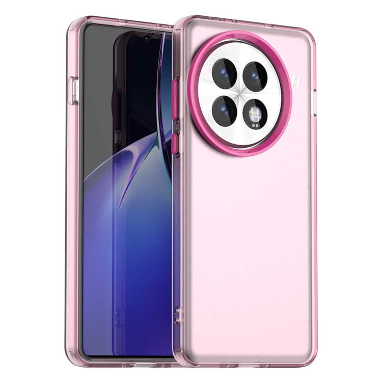 For OnePlus 13 Case PC+TPU+PET Matte Anti-Drop Phone Back Cover - Red