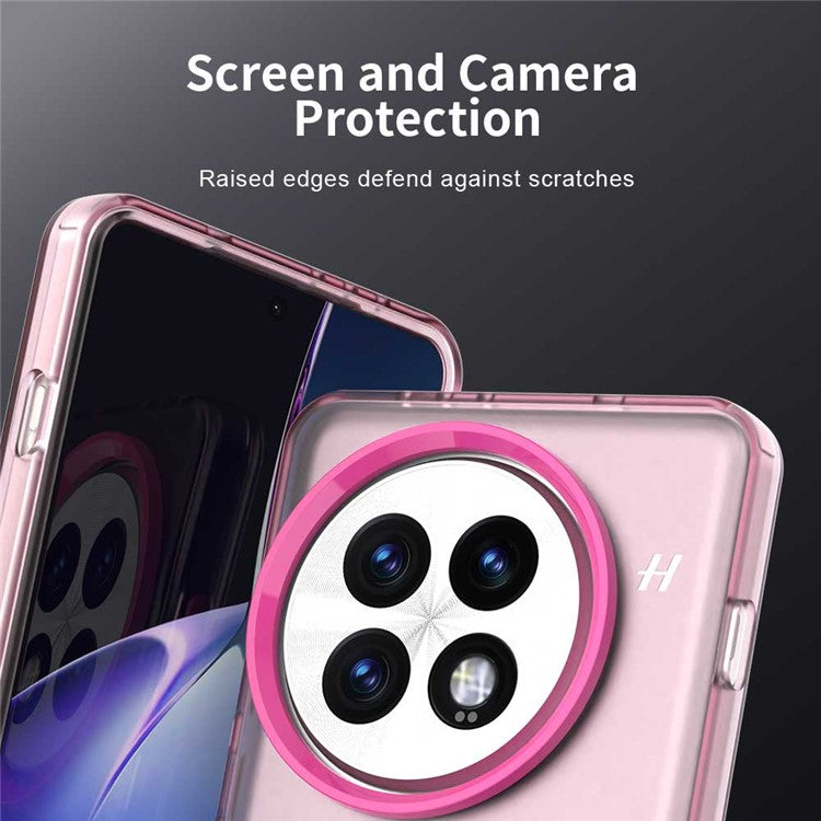 For OnePlus 13 Case PC+TPU+PET Matte Anti-Drop Phone Back Cover - Red