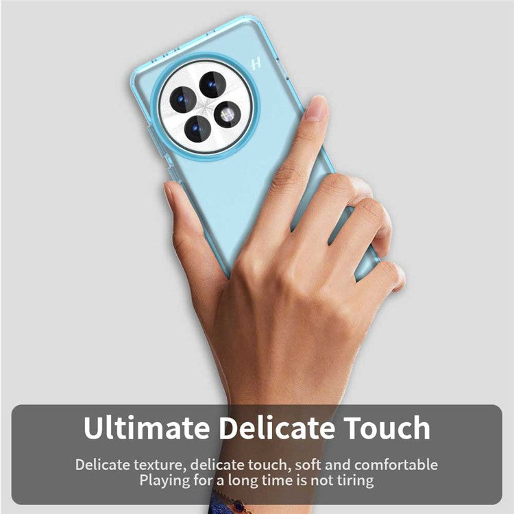 For OnePlus 13 Case PC+TPU+PET Matte Anti-Drop Phone Back Cover - Blue