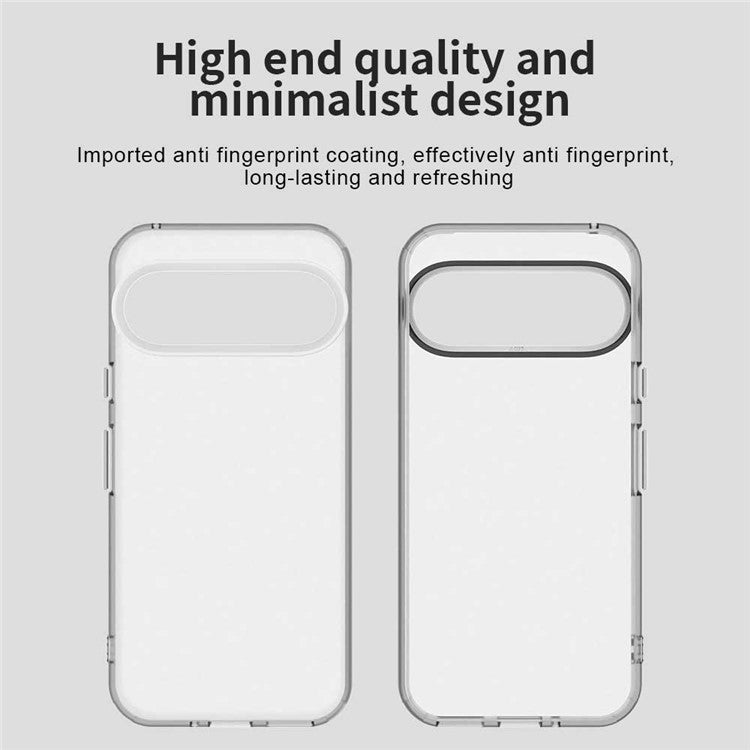 For Google Pixel 9 / 9 Pro Case PC+TPU+PET Matte Anti-Drop Phone Back Cover - White