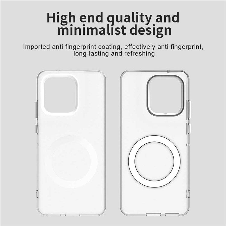 Phone Case For Motorola ThinkPhone 25 5G  /  Moto S50 5G  /  Edge 50 Neo 5G Compatible with MagSafe PC+TPU+PET Anti-Drop Cover - White