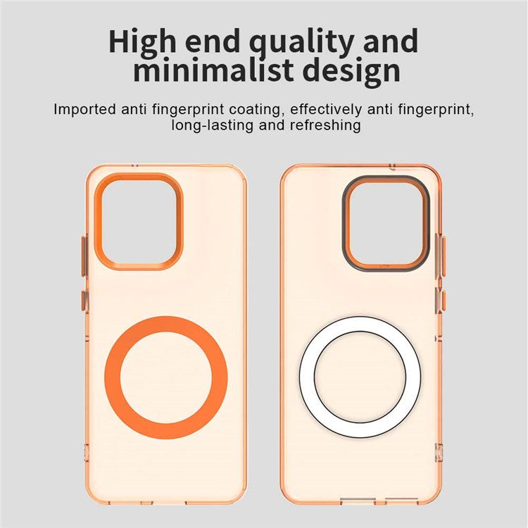 Phone Case For Motorola ThinkPhone 25 5G  /  Moto S50 5G  /  Edge 50 Neo 5G Compatible with MagSafe PC+TPU+PET Anti-Drop Cover - Orange