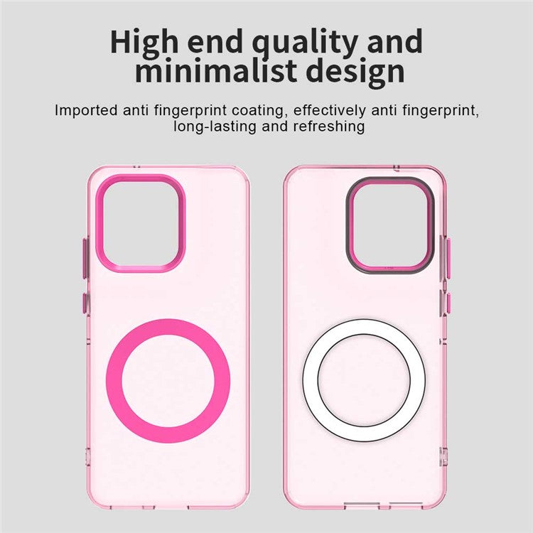 Phone Case For Motorola ThinkPhone 25 5G  /  Moto S50 5G  /  Edge 50 Neo 5G Compatible with MagSafe PC+TPU+PET Anti-Drop Cover - Red