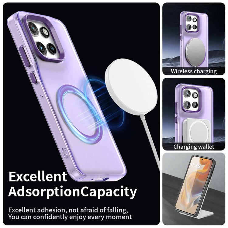 Phone Case For Motorola ThinkPhone 25 5G  /  Moto S50 5G  /  Edge 50 Neo 5G Compatible with MagSafe PC+TPU+PET Anti-Drop Cover - Purple