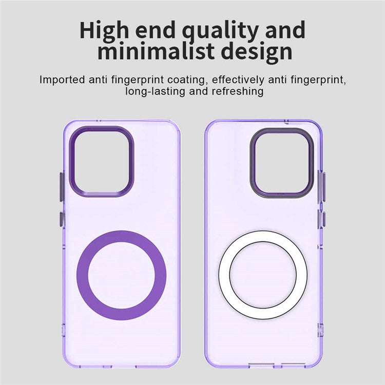 Phone Case For Motorola ThinkPhone 25 5G  /  Moto S50 5G  /  Edge 50 Neo 5G Compatible with MagSafe PC+TPU+PET Anti-Drop Cover - Purple