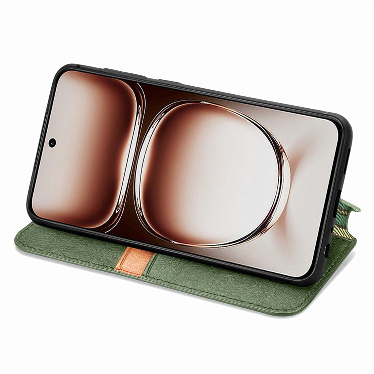 Case For Motorola ThinkPhone 25 5G / Moto S50 5G / Edge 50 Neo 5G Rhombus Imprint PU Leather Wallet Phone Cover - Green