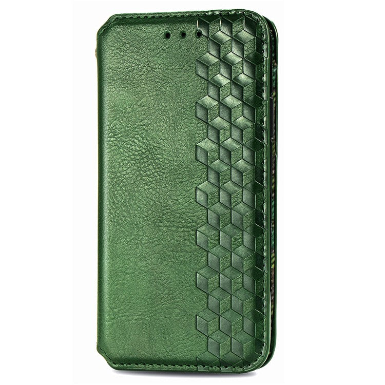 Case For Motorola ThinkPhone 25 5G / Moto S50 5G / Edge 50 Neo 5G Rhombus Imprint PU Leather Wallet Phone Cover - Green