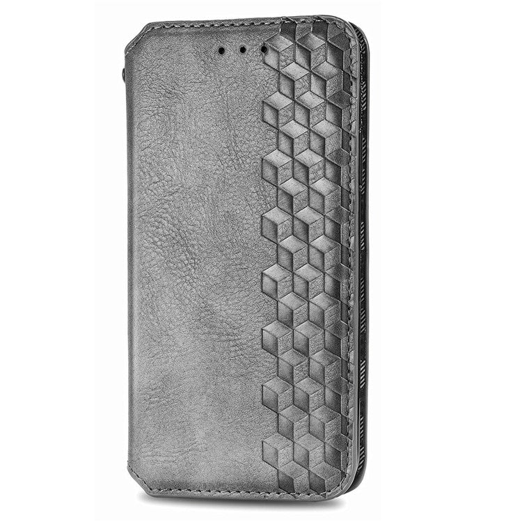 Case For Motorola ThinkPhone 25 5G / Moto S50 5G / Edge 50 Neo 5G Rhombus Imprint PU Leather Wallet Phone Cover - Grey