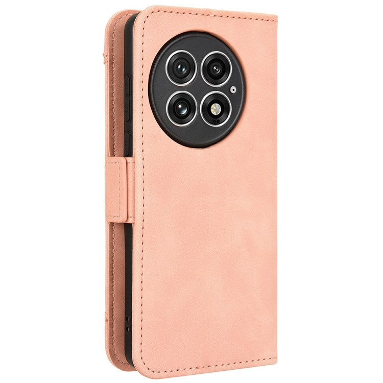 For OnePlus 13 Leather Case Phone Wallet Cover with Multiple Card Slots - Pink