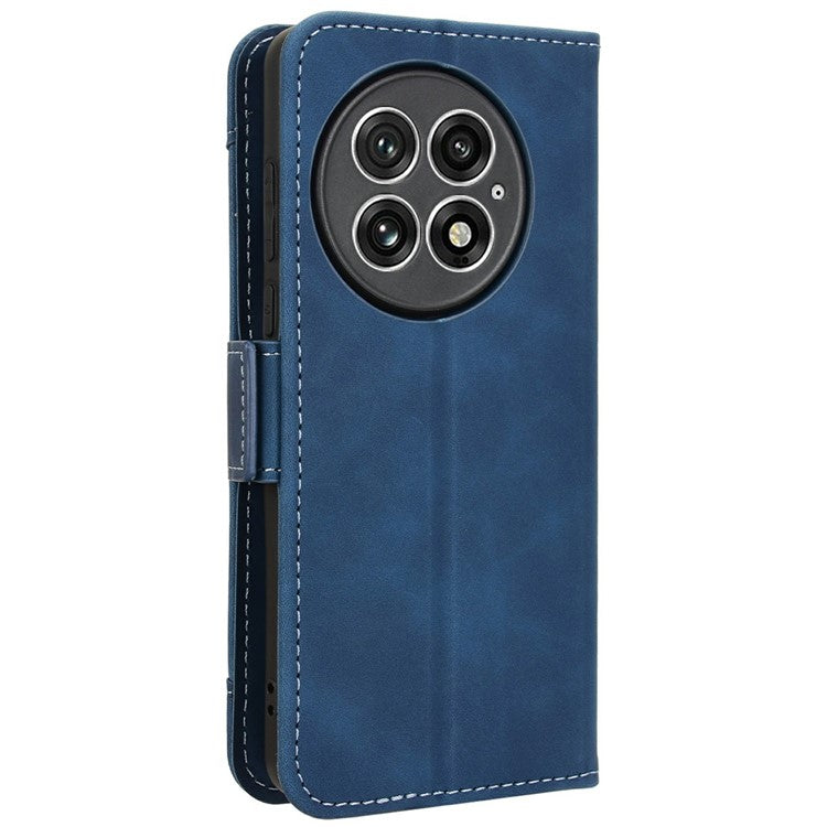 For OnePlus 13 Leather Case Phone Wallet Cover with Multiple Card Slots - Blue