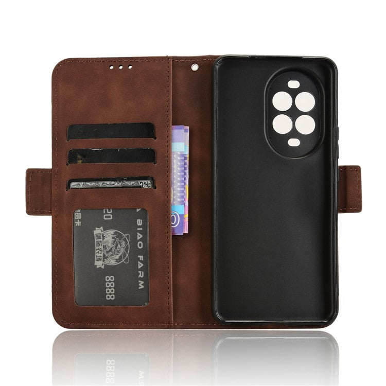 For Huawei nova 13 Pro 5G Leather Case Phone Wallet Cover with Multiple Card Slots - Brown