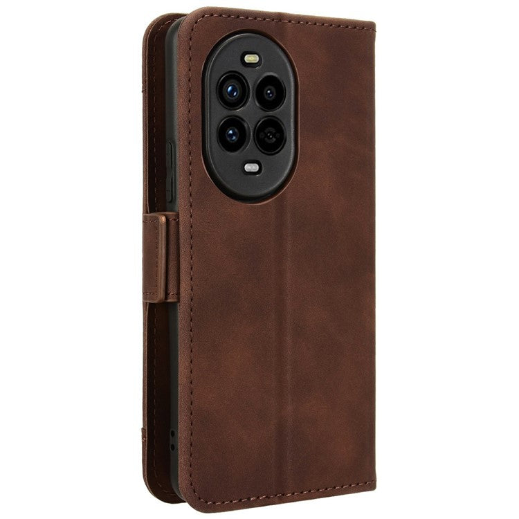 For Huawei nova 13 Pro 5G Leather Case Phone Wallet Cover with Multiple Card Slots - Brown
