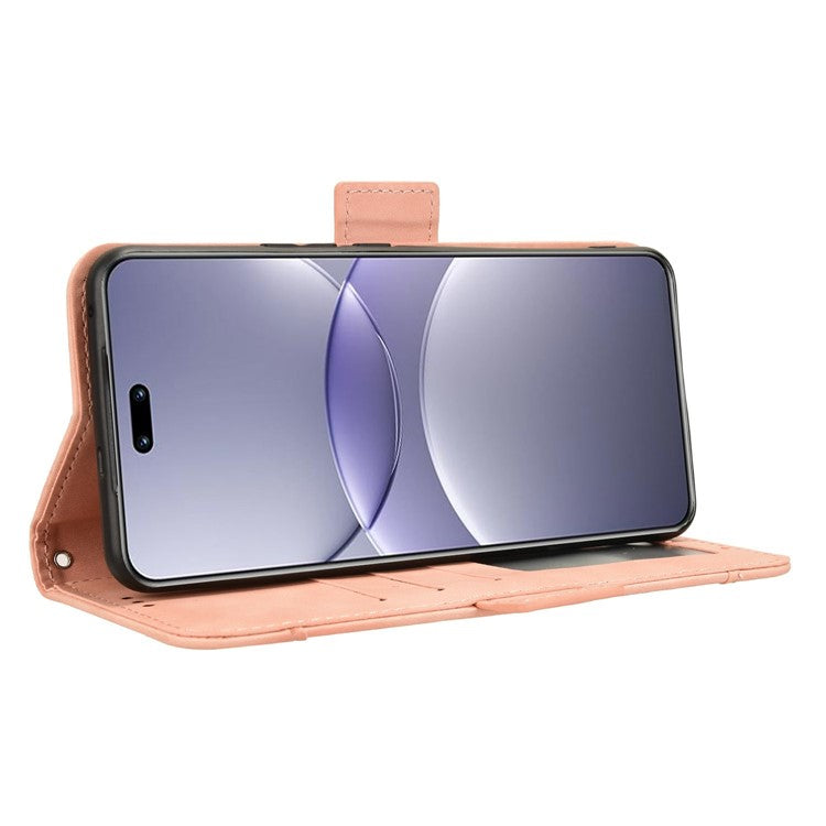 For Huawei nova 13 Pro 5G Leather Case Phone Wallet Cover with Multiple Card Slots - Pink