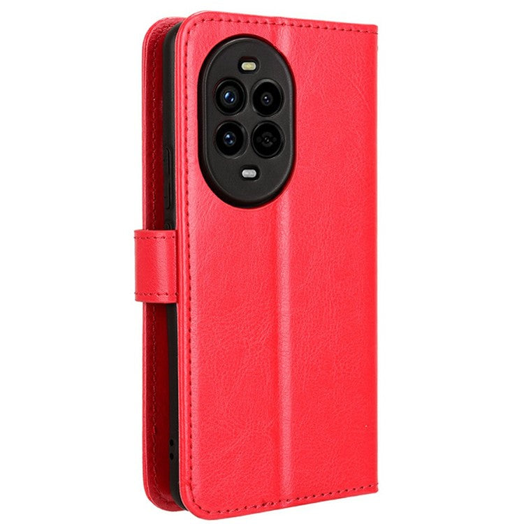 For Huawei nova 13 Pro 5G Case Crazy Horse Texture PU Leather Phone Wallet Cover - Red