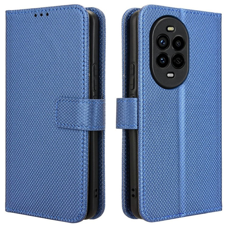 For Huawei nova 13 Pro 5G Case PU Leather Diamond Texture Wallet Phone Cover - Blue
