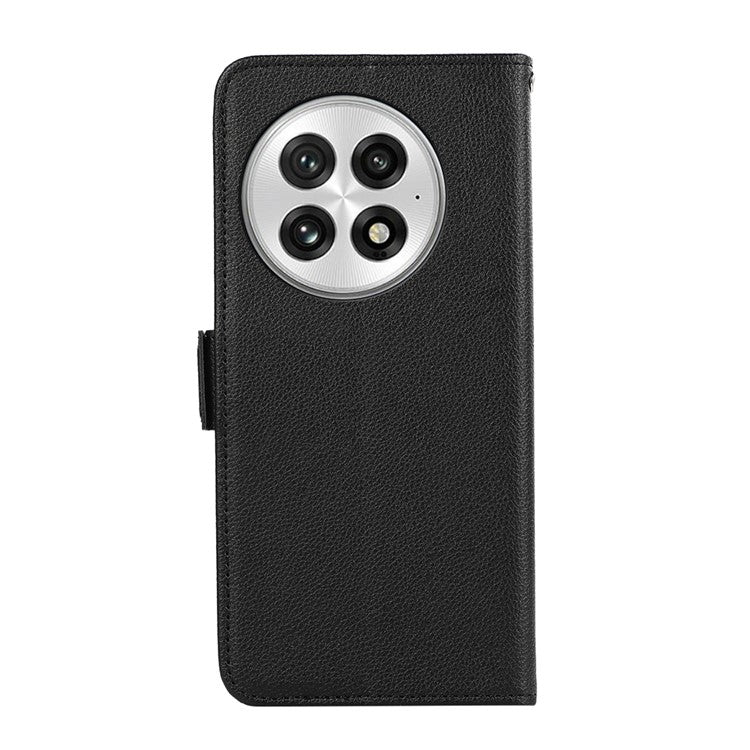 ABEEL For OnePlus 13 Case Litchi Texture Leather RFID Blocking Phone Cover - Black
