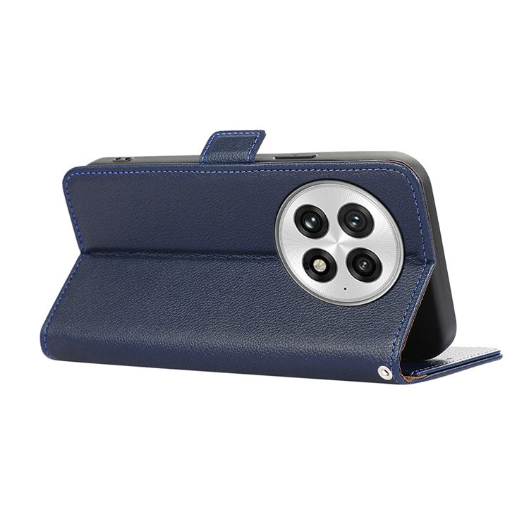 ABEEL For OnePlus 13 Case Litchi Texture Leather RFID Blocking Phone Cover - Blue