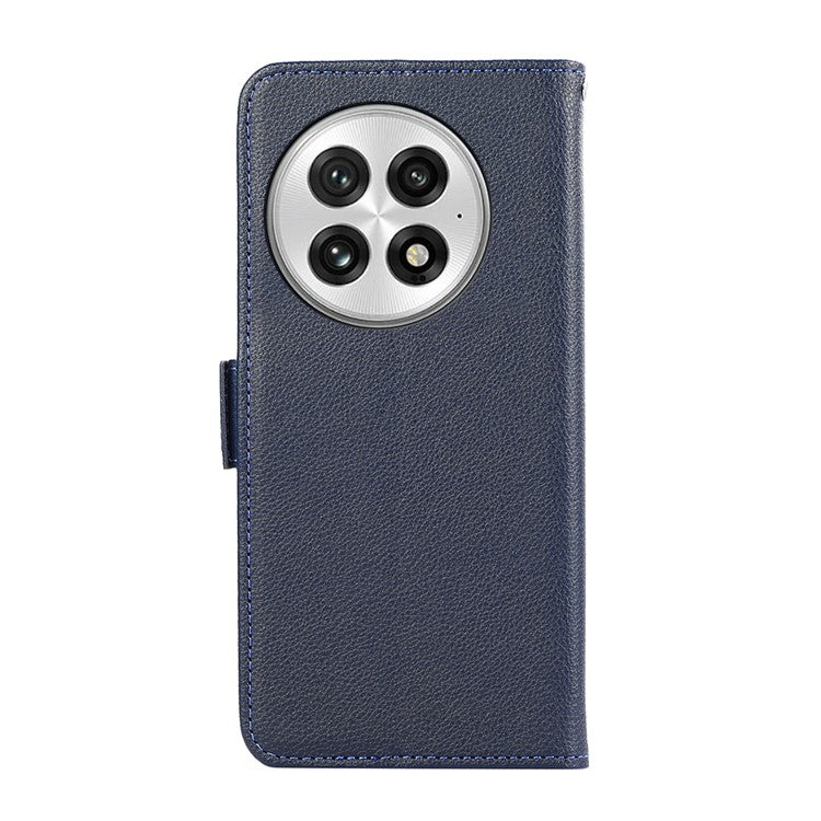 ABEEL For OnePlus 13 Case Litchi Texture Leather RFID Blocking Phone Cover - Blue