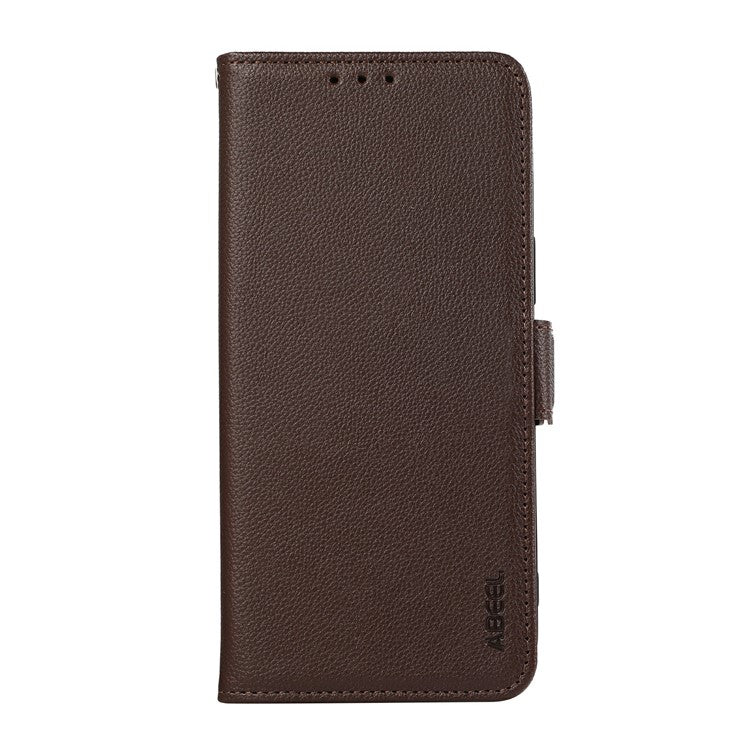 ABEEL For OnePlus 13 Case Litchi Texture Leather RFID Blocking Phone Cover - Brown