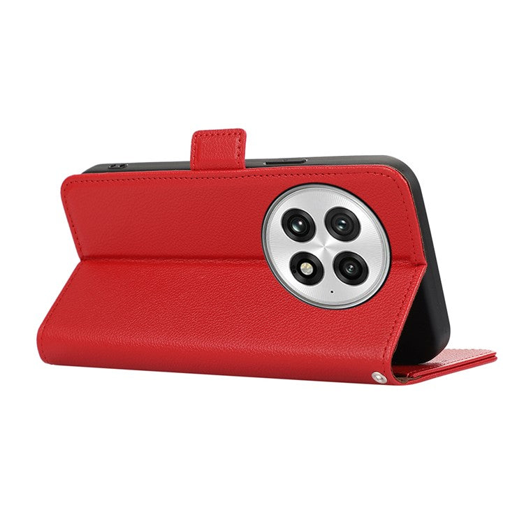 ABEEL For OnePlus 13 Case Litchi Texture Leather RFID Blocking Phone Cover - Red